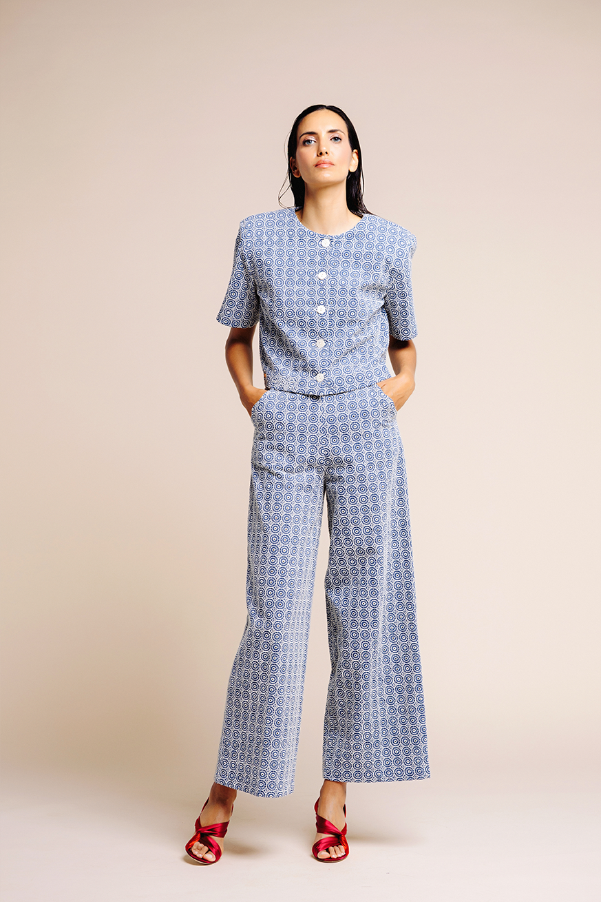 CONJUNTO LINO BORDADO AZUL LARGO 4