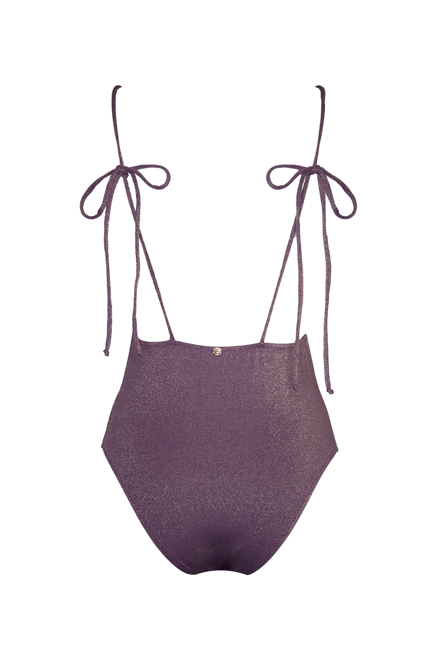 BAÑADOR BILITA LUREX MORADO
