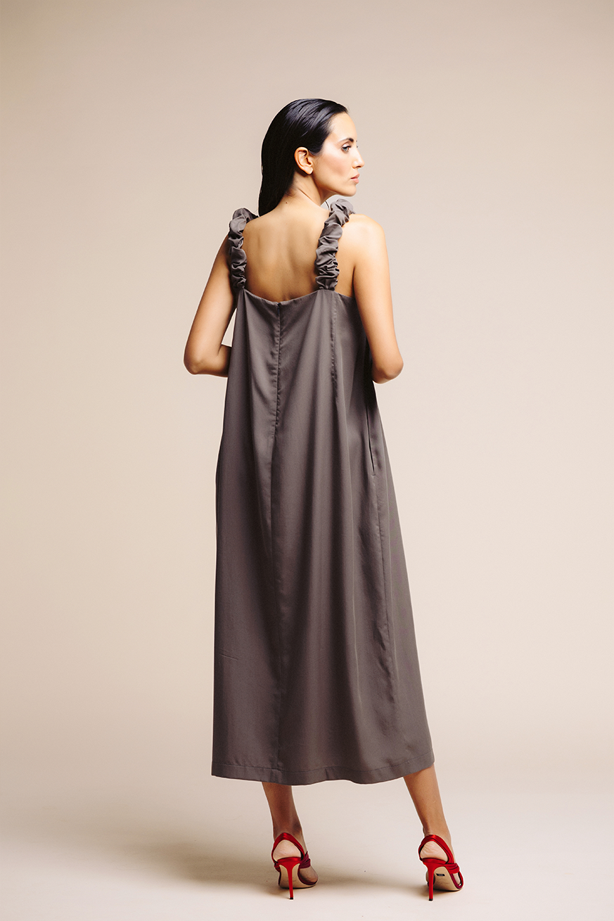 VESTIDO SACO COLETERO TOPO
