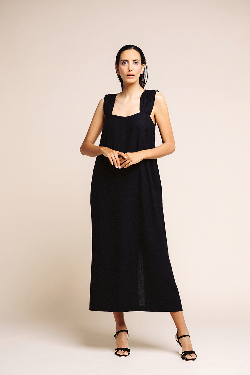 VESTIDO SACO JARETAS NEGRO